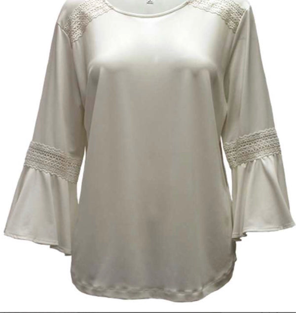 Ivory Bell sleeve blouse